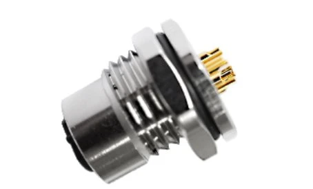 M12 أنثى نوع اللحام مثبت أمامي -ترميز 8PIN PG9