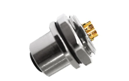 M12 أنثى نوع اللحام مثبت خلفي A-ترميز 12PIN PG9