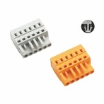 موصل سالب قابل للتوصيل زنبركي 5.0/5.08 مم مع عمود ثابت